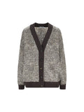 Brunello Cucinelli Women's Cardigan in Silver/Brown