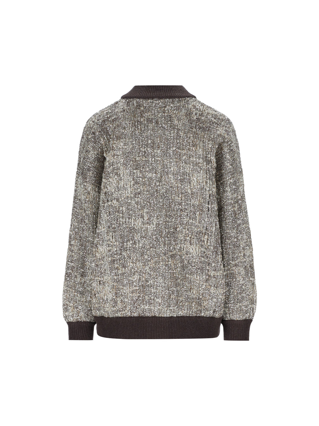 Brunello Cucinelli Women's Cardigan in Silver/Brown