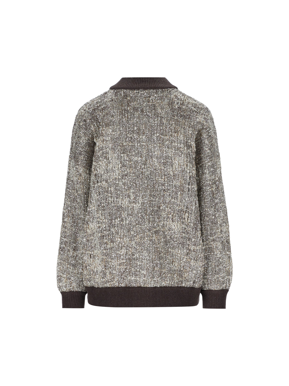 Brunello Cucinelli Women's Cardigan in Silver/Brown