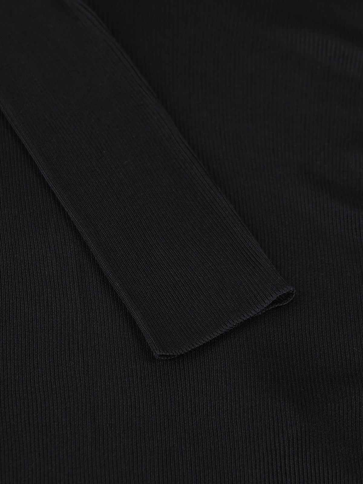 Saint Laurent Women's Silk Ribbed Pullover in Black