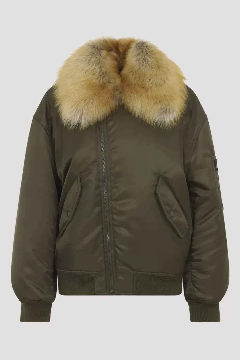 Saint Laurent Women's YSL Coat in Green
