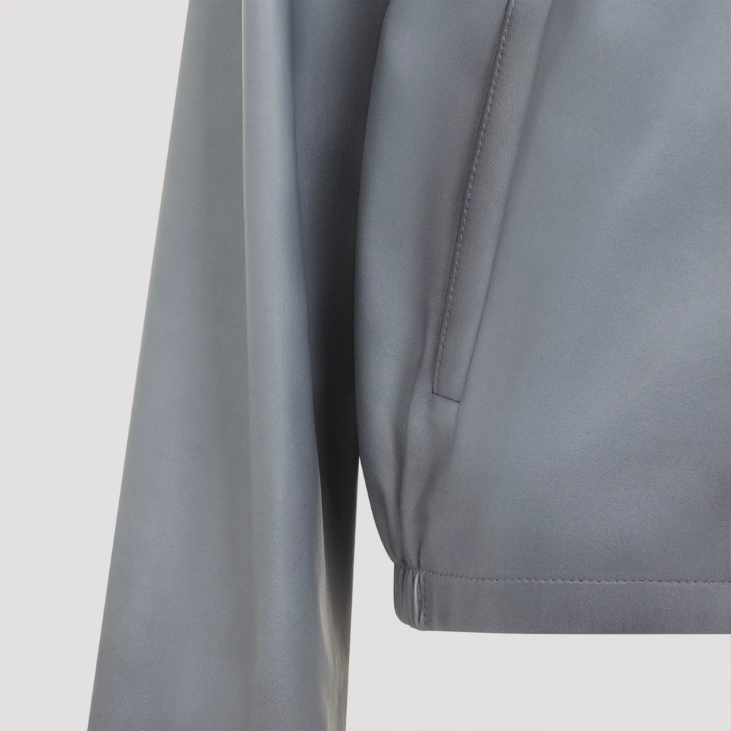 Miu Miu Women's Leather Jacket in Blue