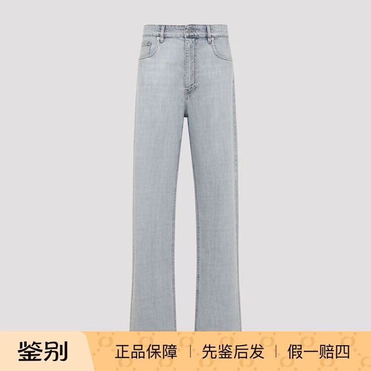 Miu Miu Women's Logo Jeans in Light Blue