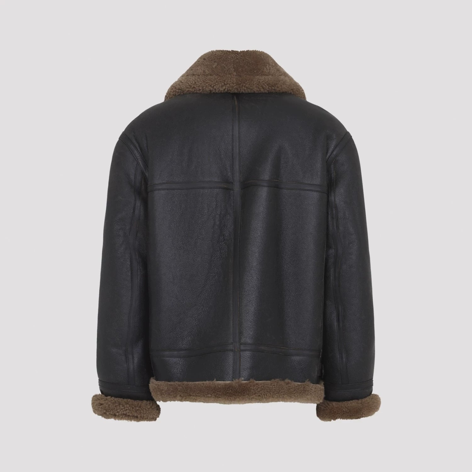 Saint Laurent Men's YSL Leather Jacket in Black
