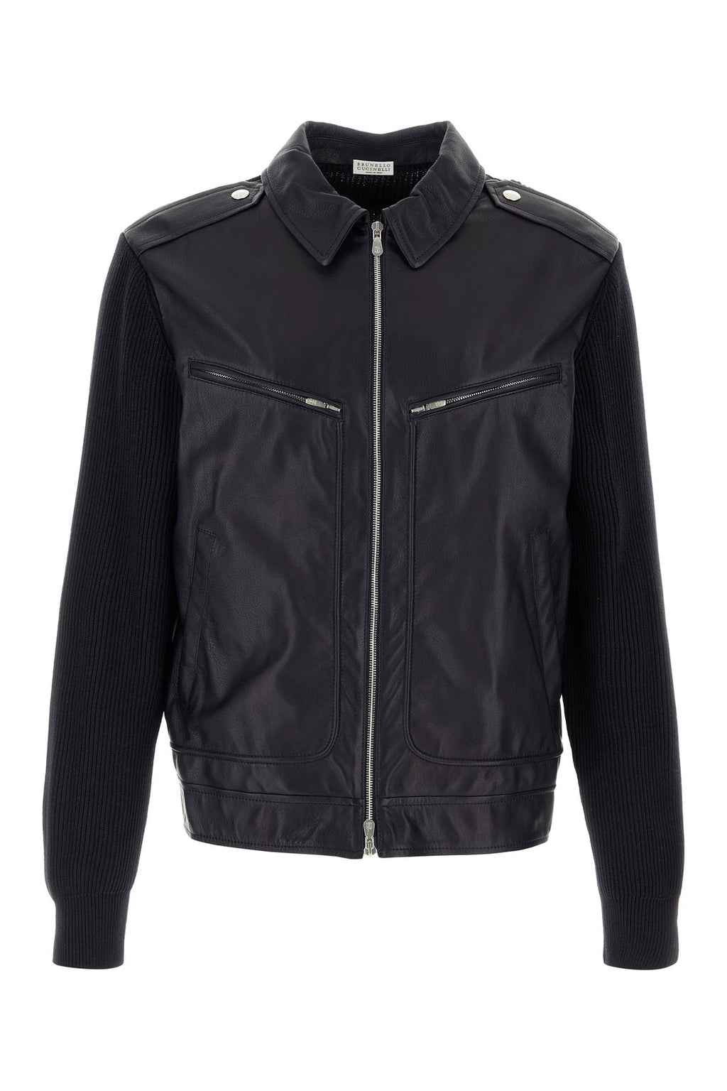 Brunello Cucinelli Men's Bc 2026 Leather Jacket