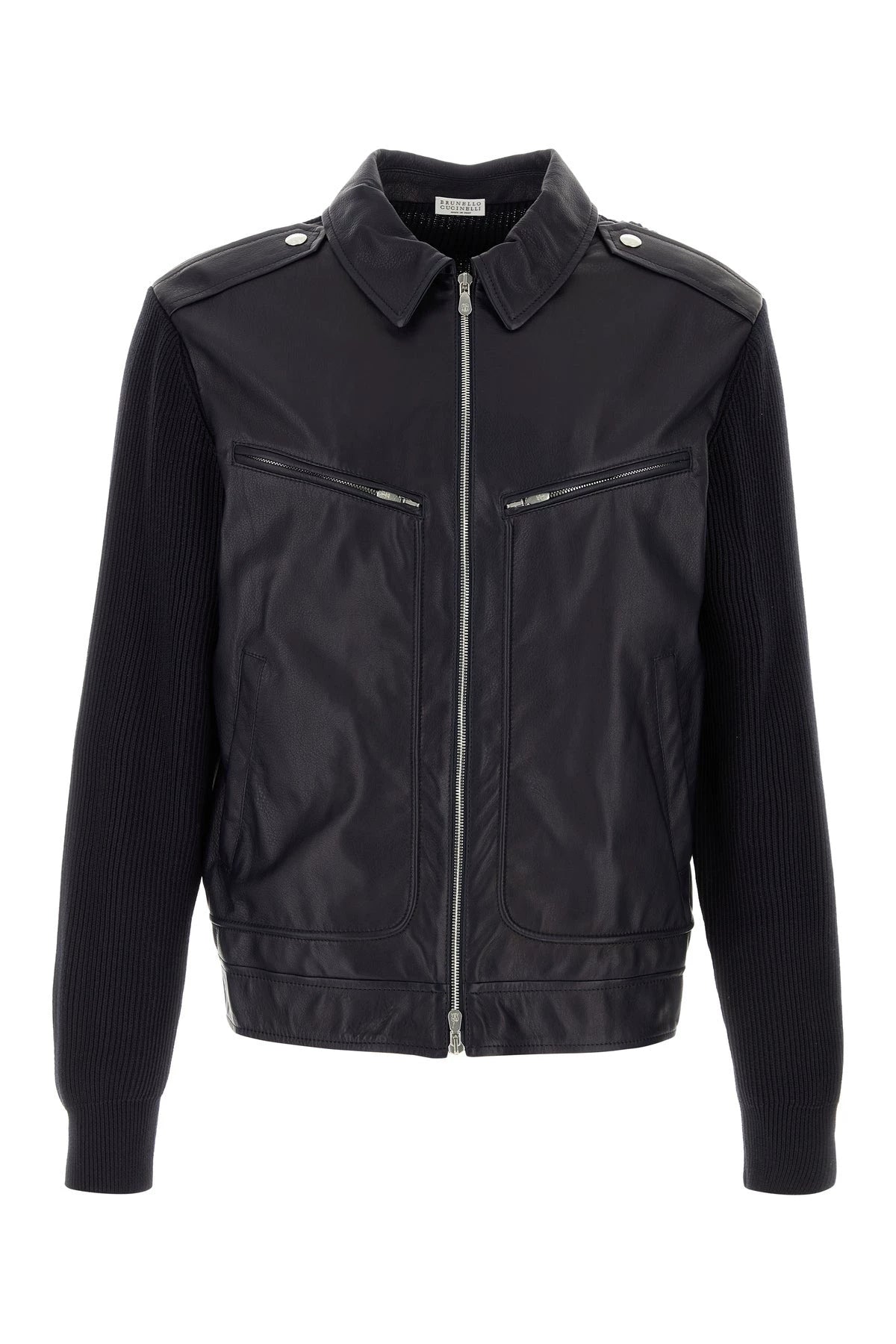 Brunello Cucinelli Men's Bc 2026 Leather Jacket