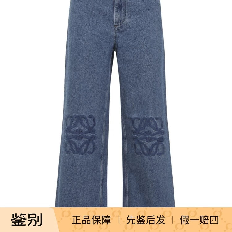 Loewe Women's Anagram Jeans in Blue