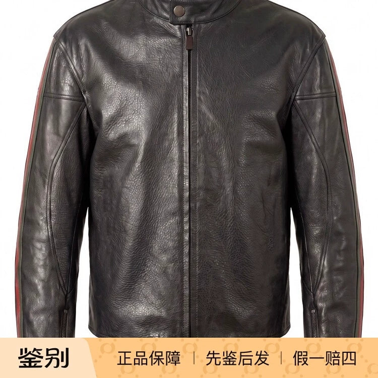 Gucci Men's Leather Jacket in Black