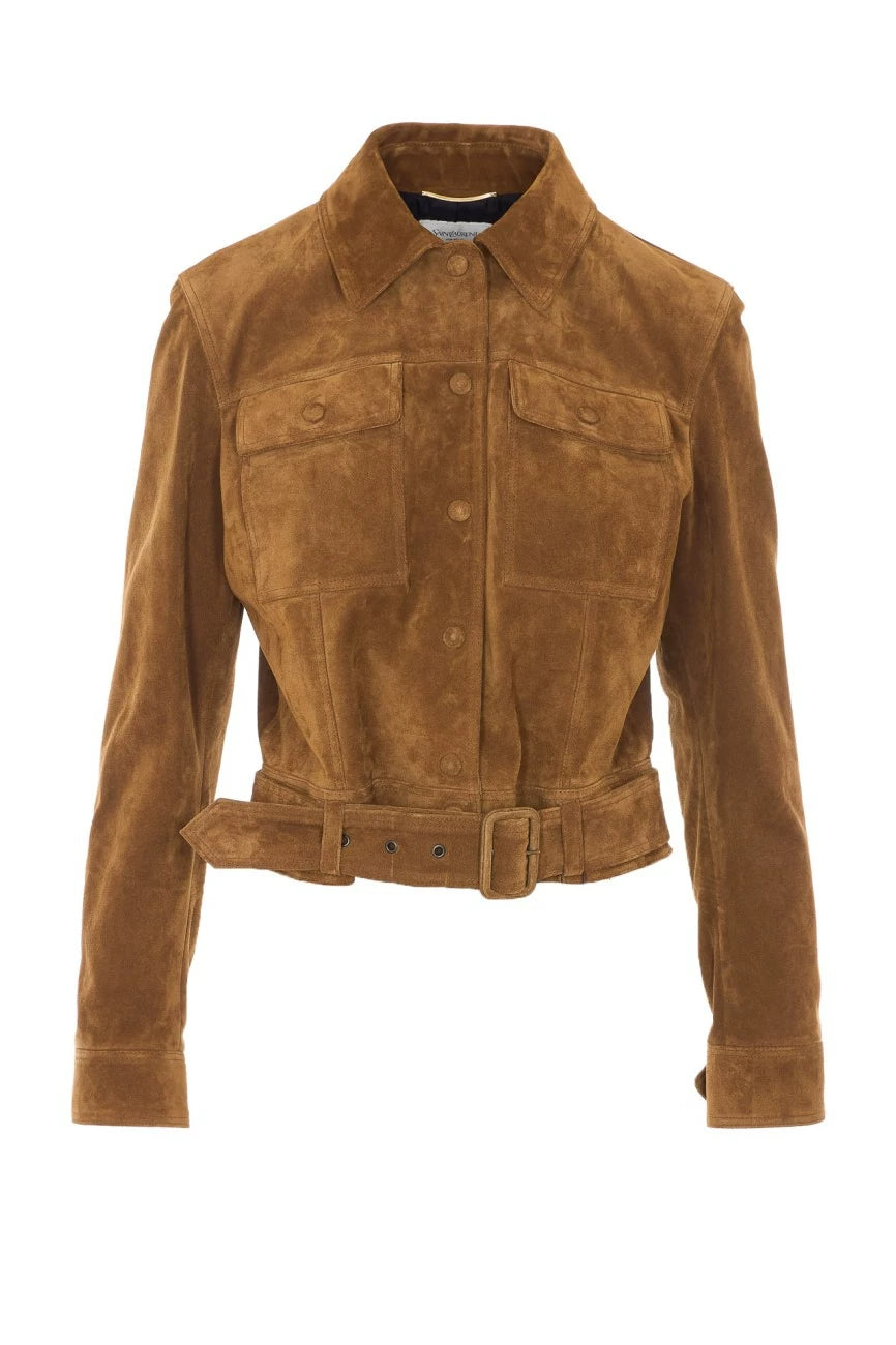 Saint Laurent Women's YSL Leather Jacket