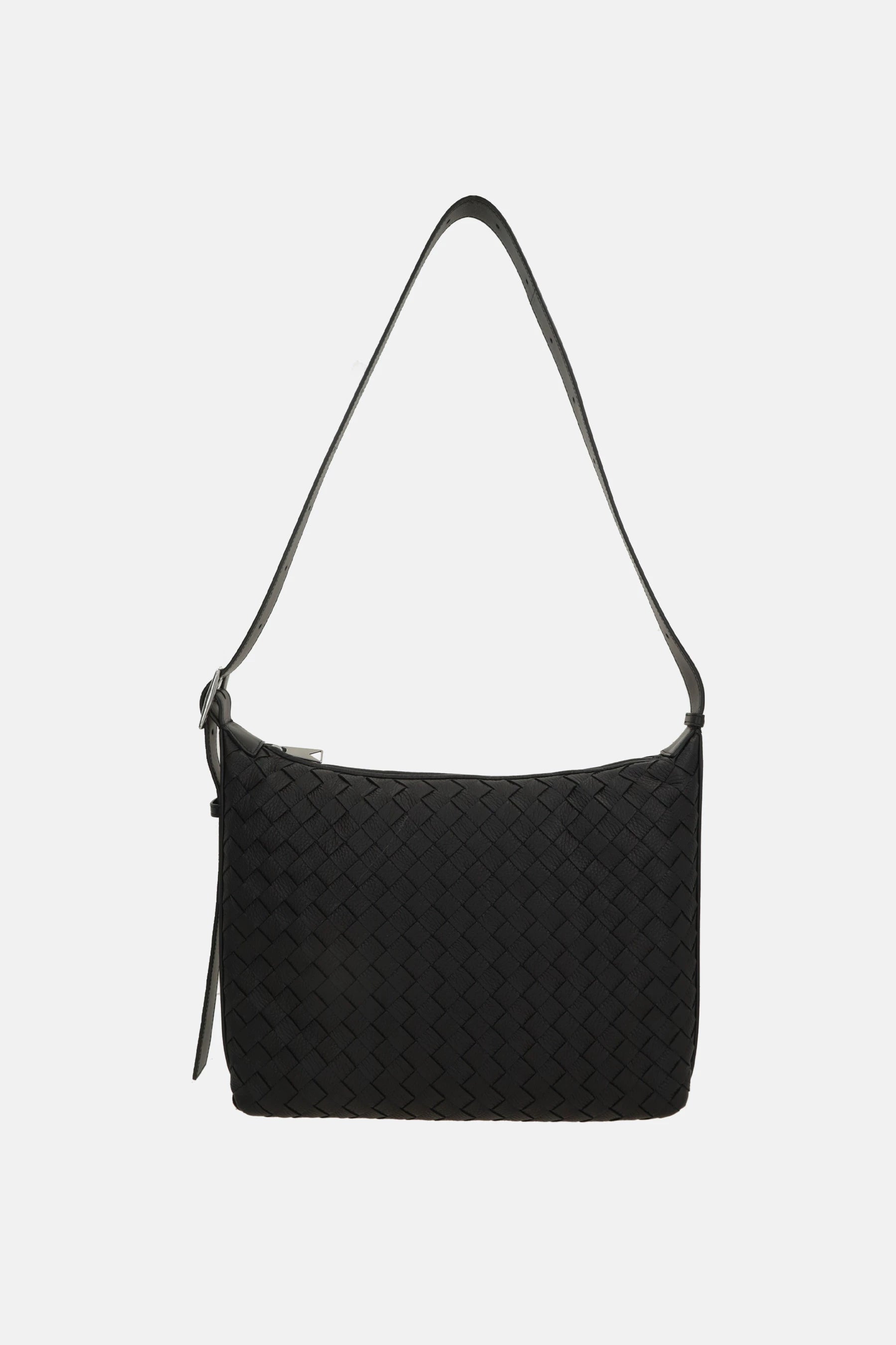 Bottega Veneta Men's Traveler Small Crossbody Bag in Black
