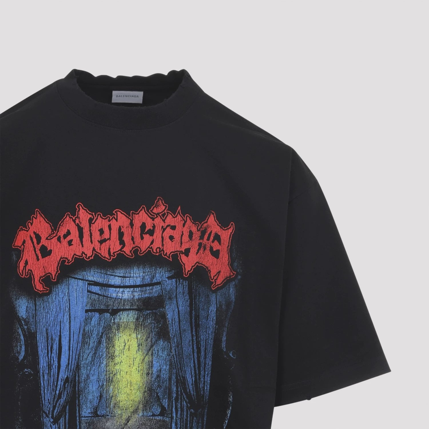Balenciaga Men's Logo T-Shirt in Black