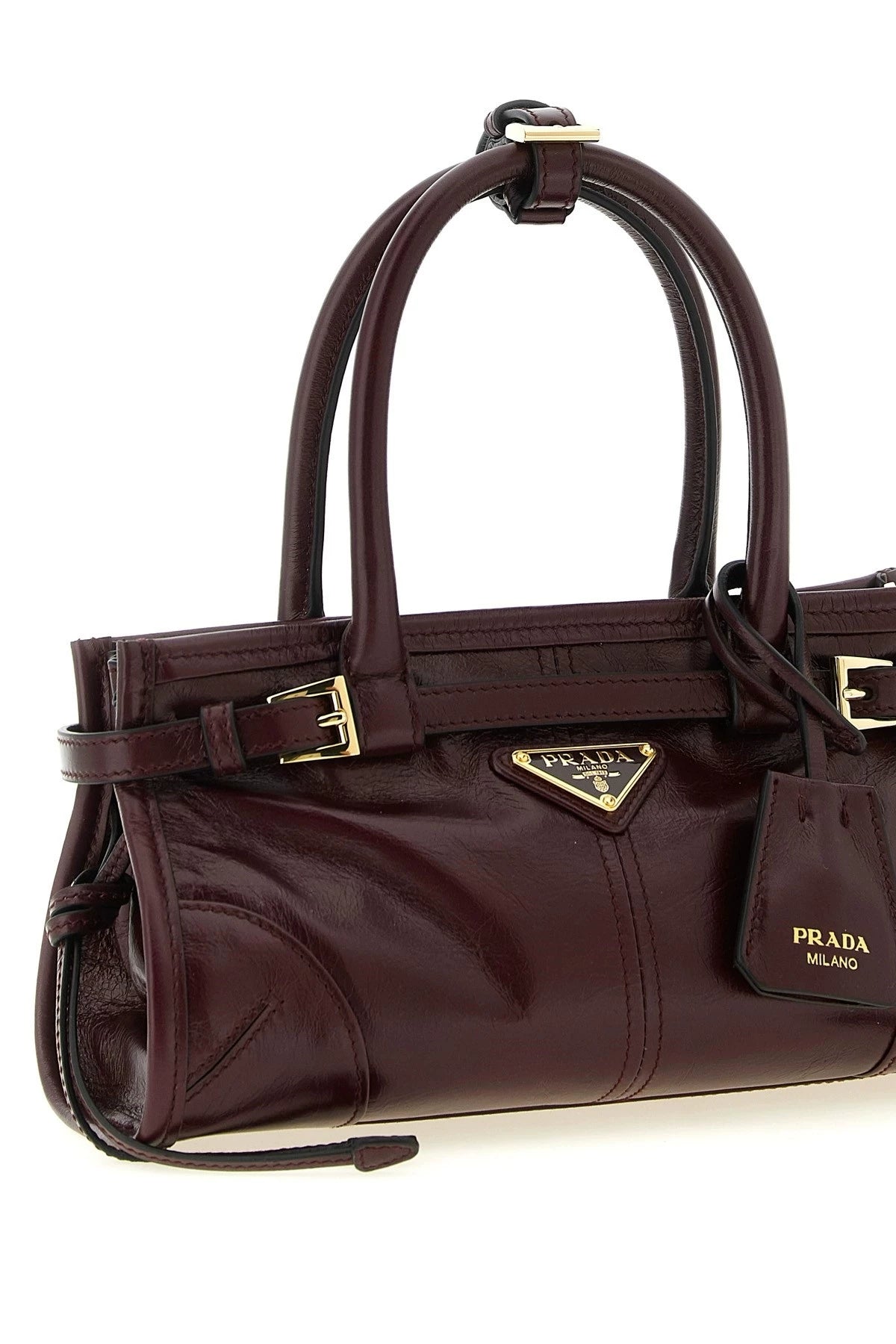 Prada Women's Bonnie Mini Handbag in Burgundy