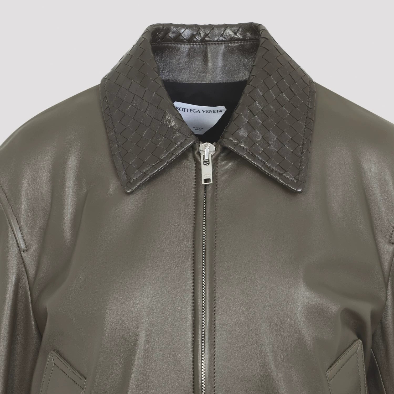 Bottega Veneta Women's Leather Jacket in Green