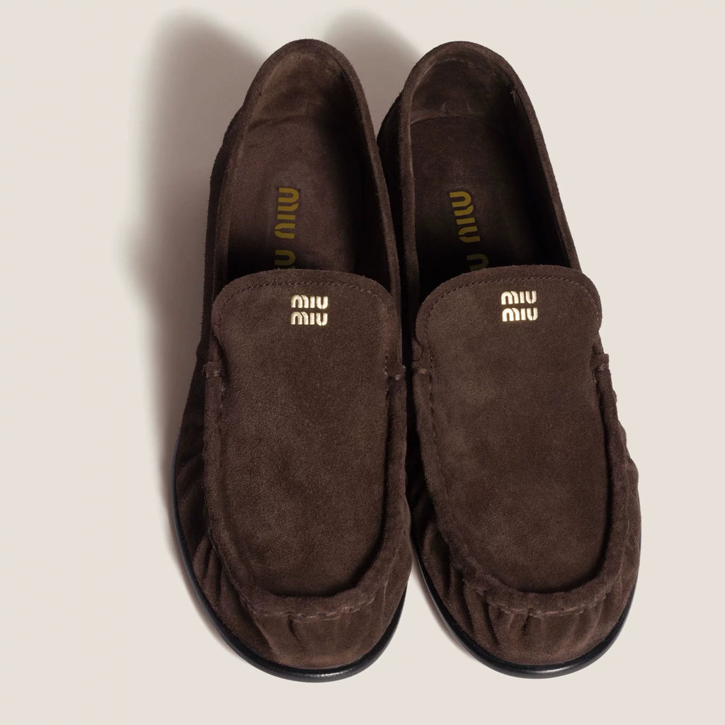 Miu Miu Women's Loafers in Dark Brown