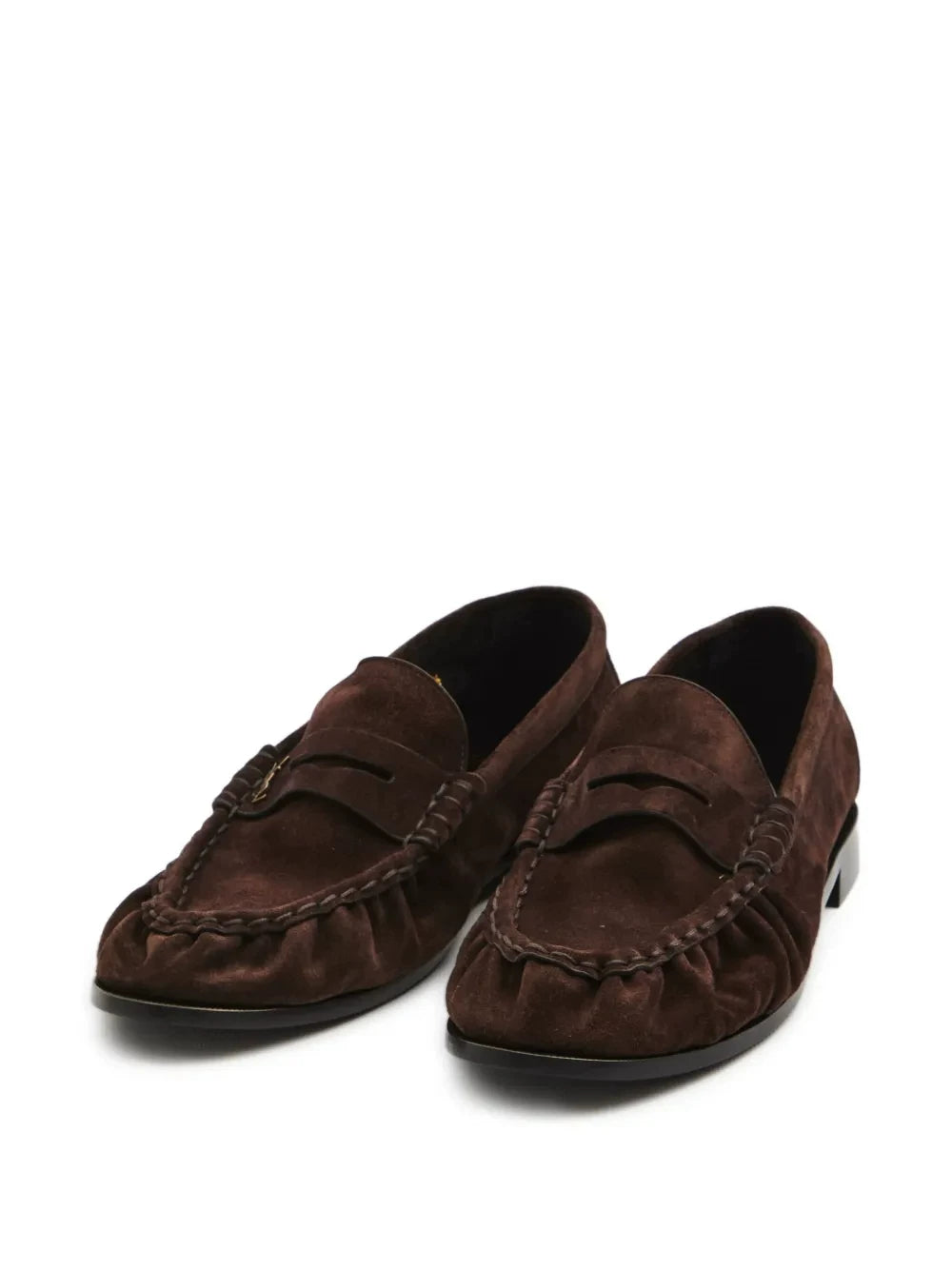 Saint Laurent Men's Le Loafers YSL Loafers in Dark Brown