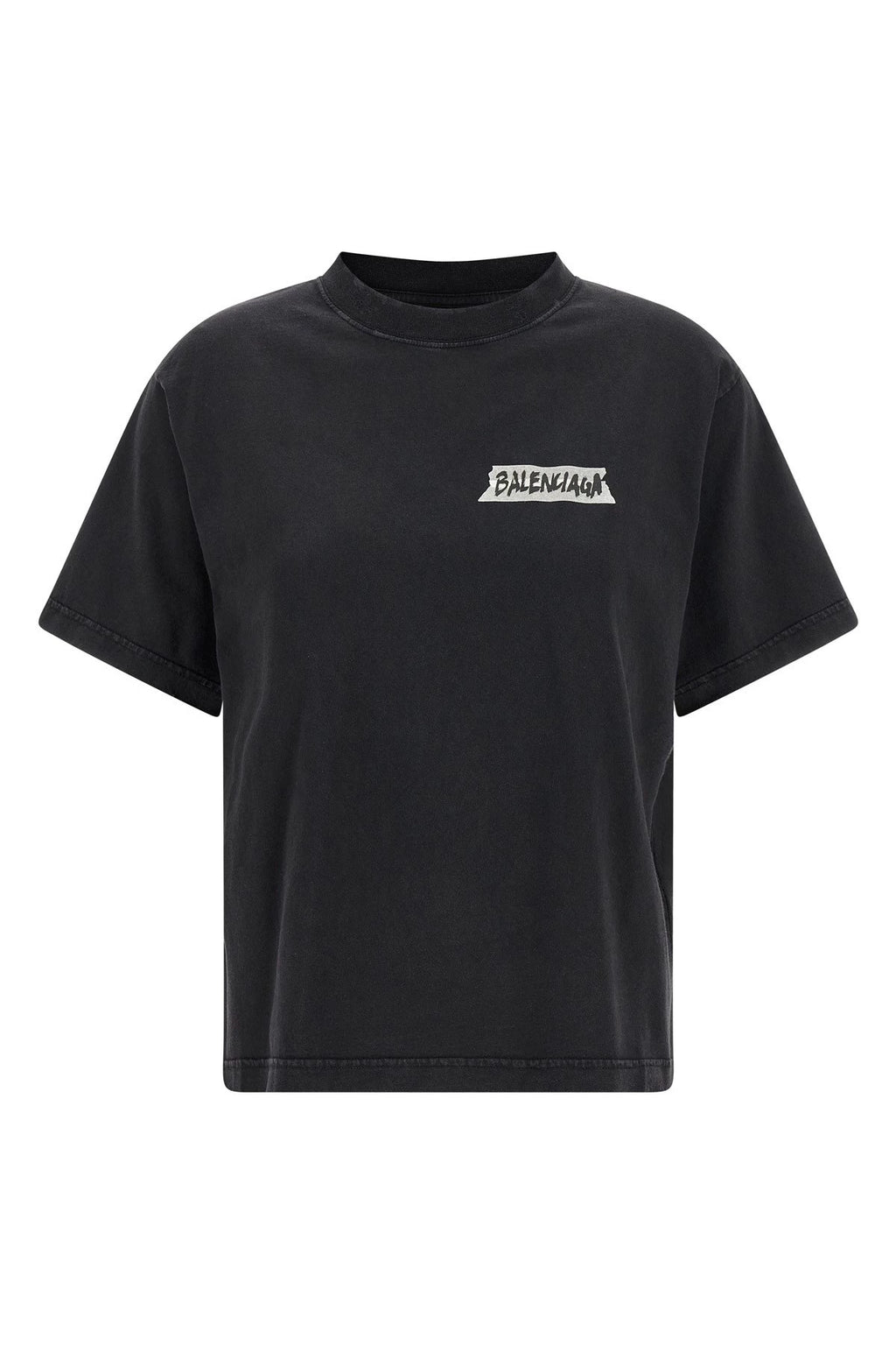 Balenciaga Women's Logo T-Shirt in Black