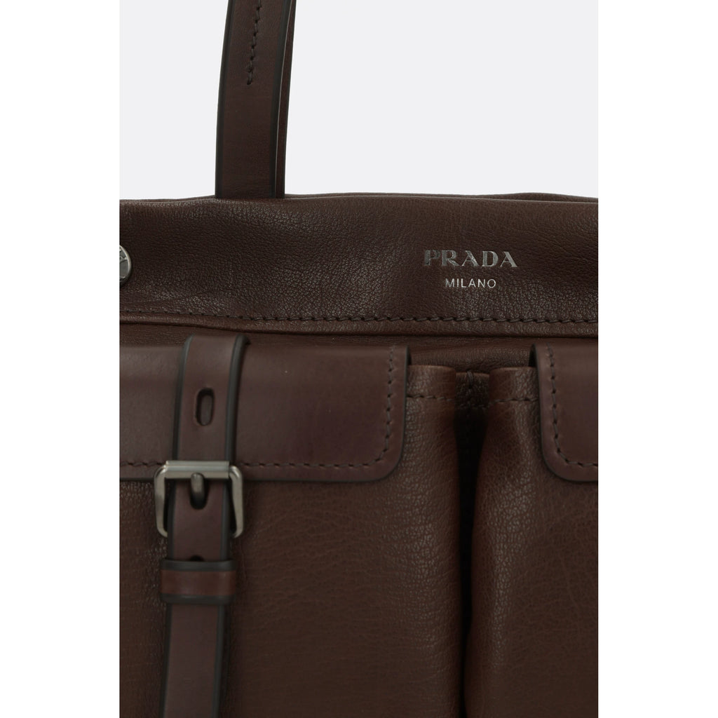 Prada Women's Route Medium Handbag in Brown