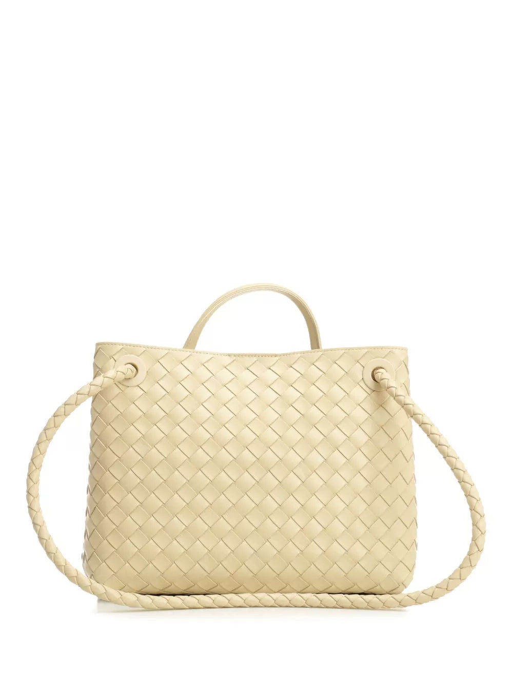 Bottega Veneta Women's Andiamo Medium Handbag in White