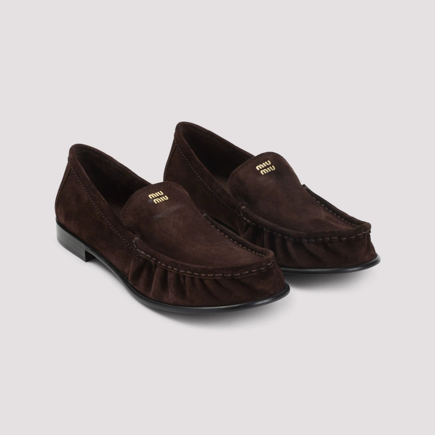 Miu Miu Women's Loafers in Dark Brown
