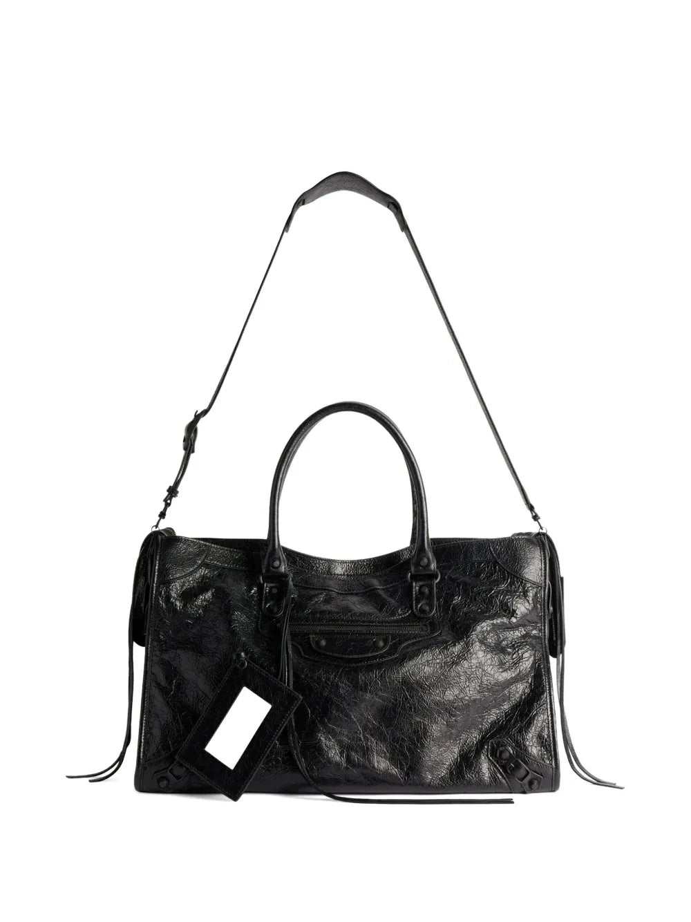 Balenciaga Men's Le City Large Shoulder Bag in Black