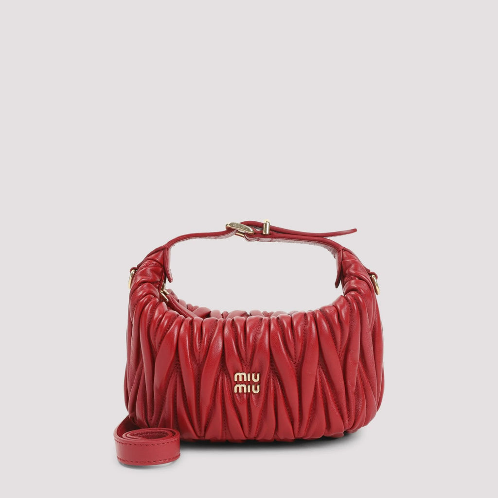 Miu Miu Women's Matelasse Mini Bag in Red