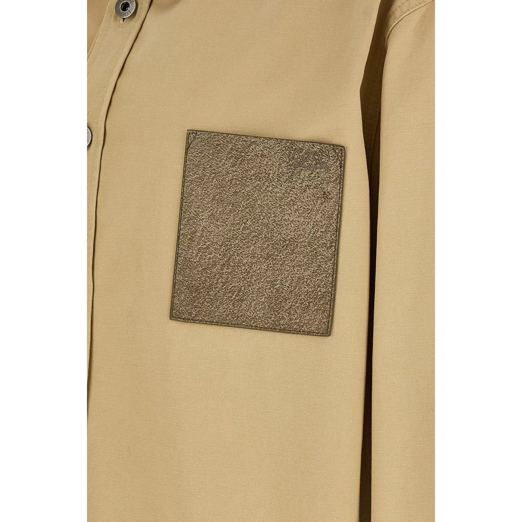 LOEWE Men's Anagram Shirt Jacket in Beige