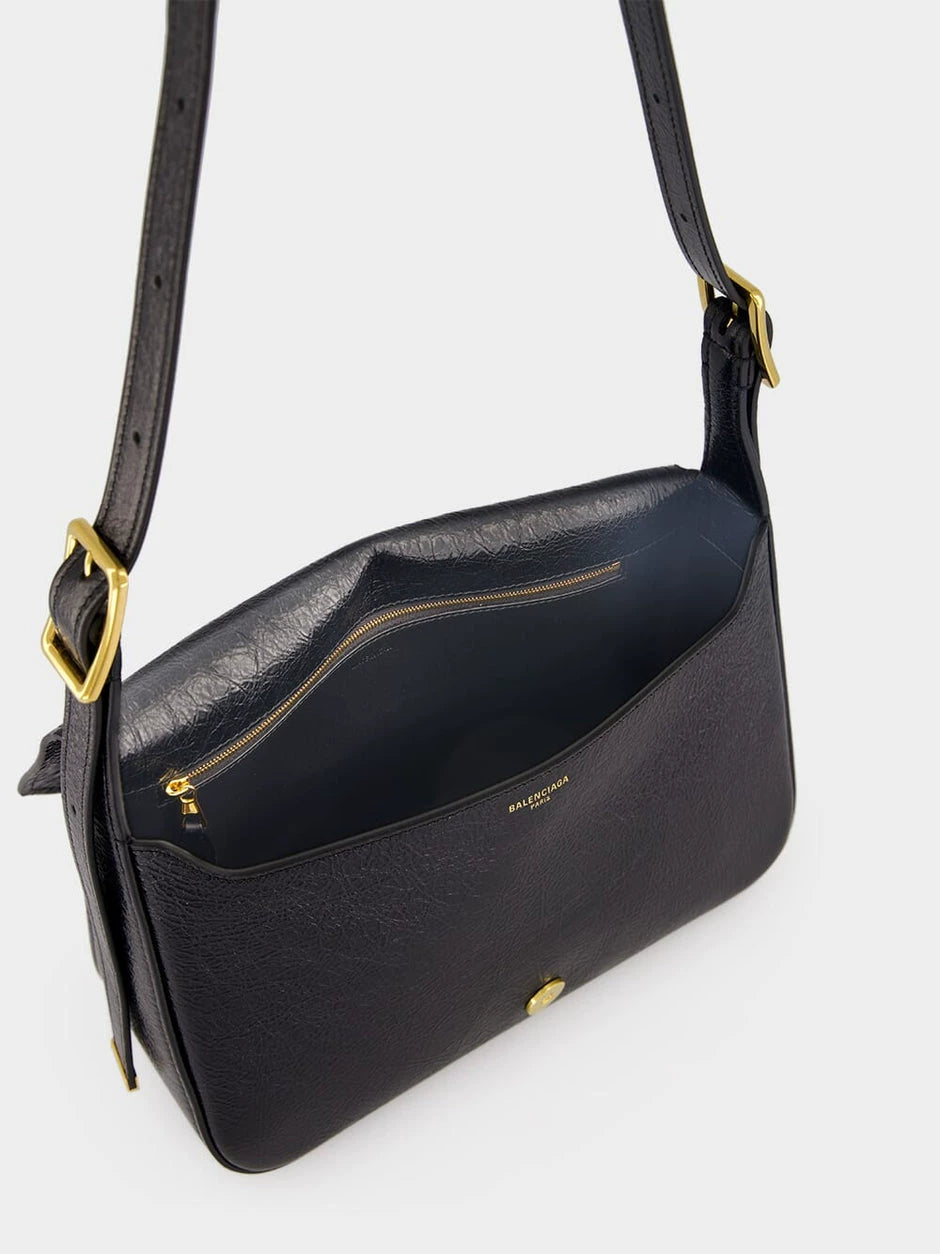 Balenciaga Women's Clicca Medium Shoulder Bag in Black