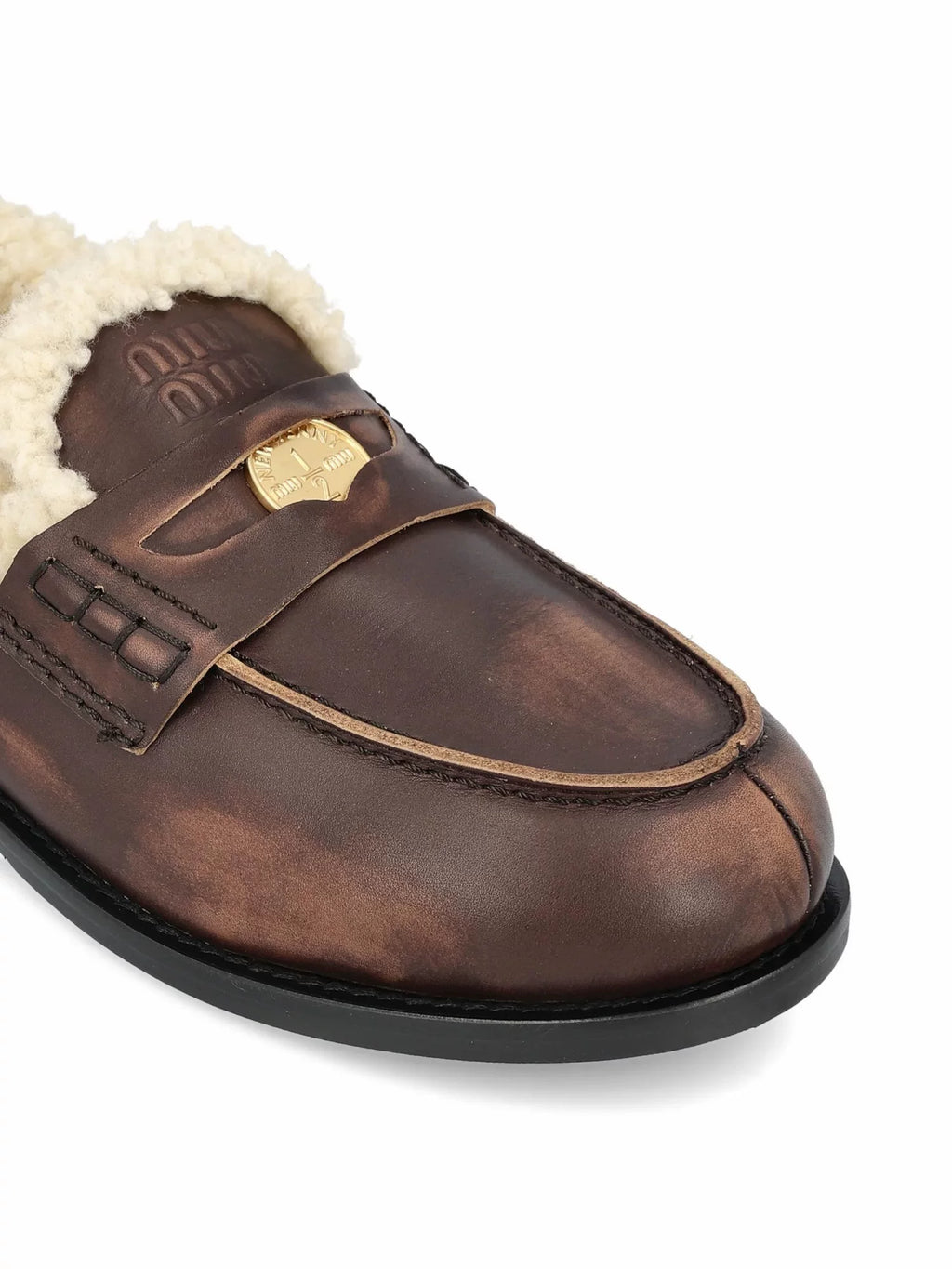 Miu Miu Women's Loafers in Dark Brown