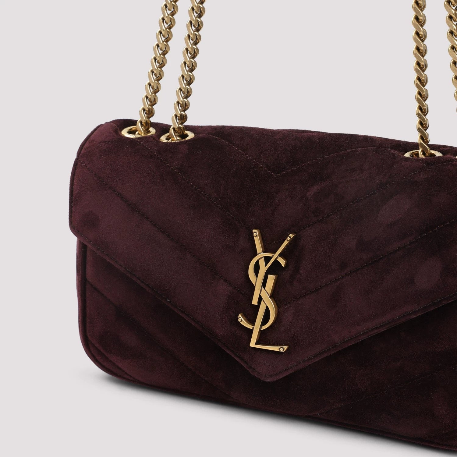 Saint Laurent YSL Loulou Small Bag in Burgundy