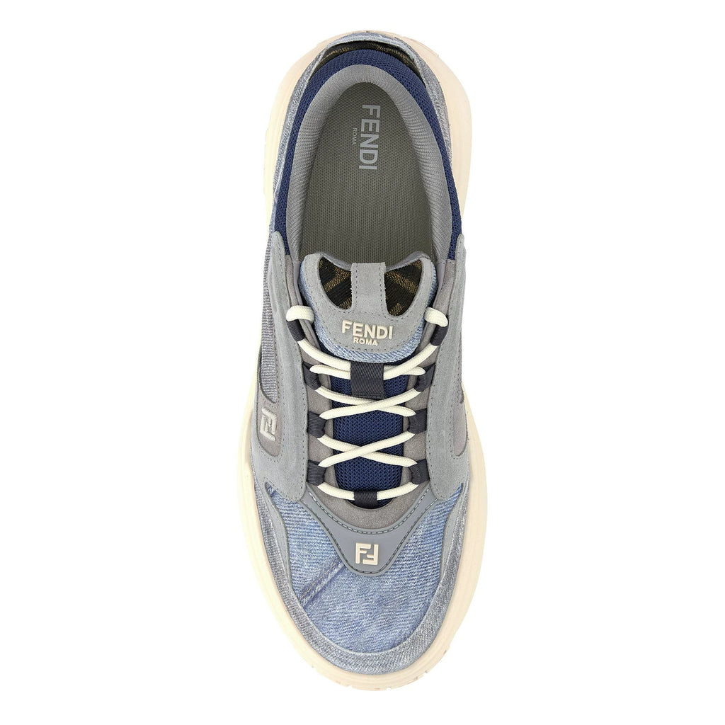 Fendi Men's Force Sneakers in Blue