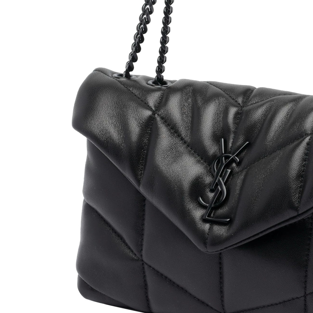 Saint Laurent YSL Puffer Toy Mini Bag in Black