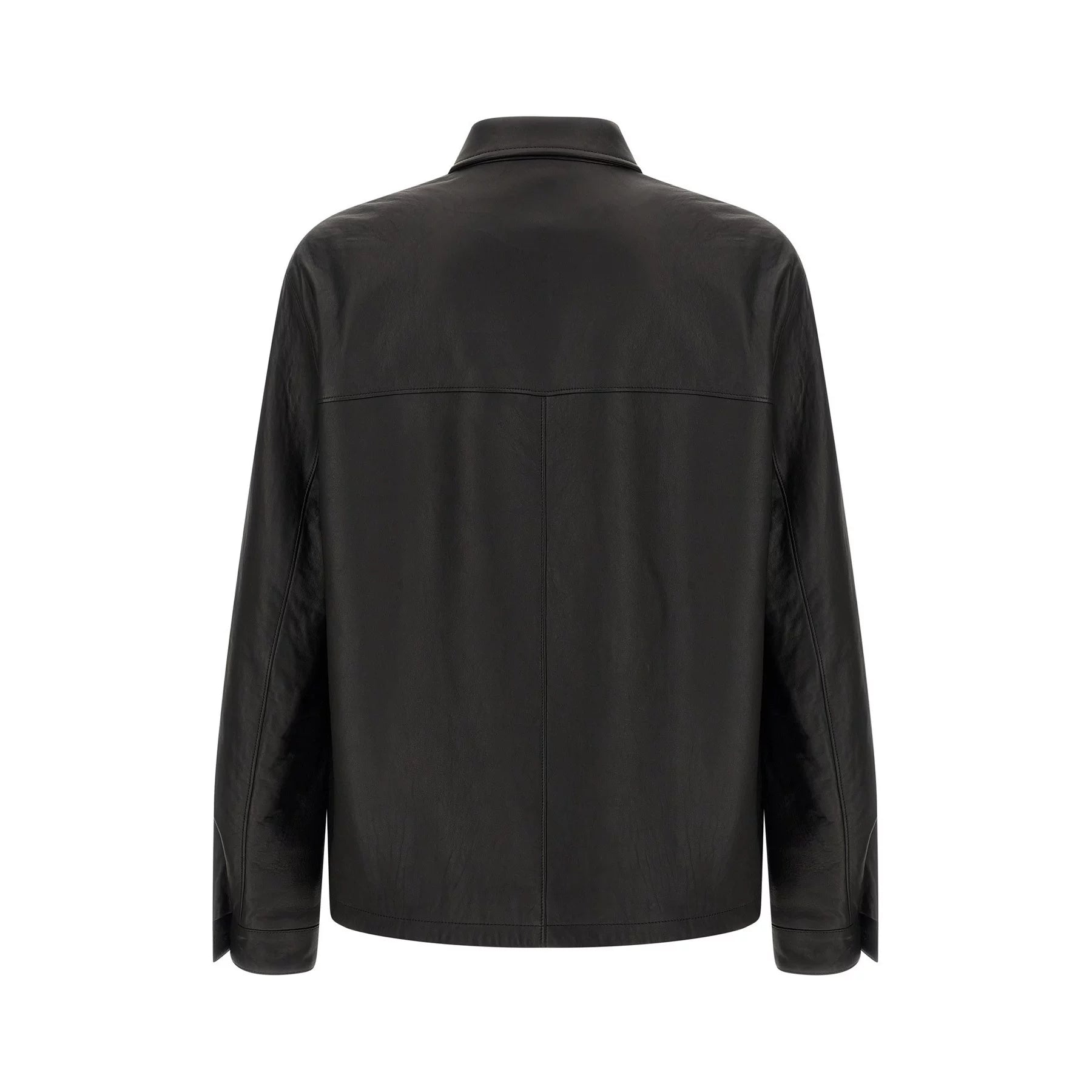 Prada Men's Leather Jacket in Black