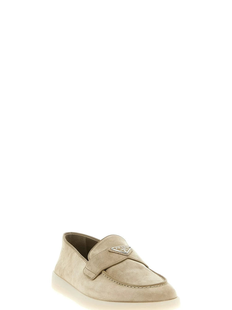 Prada Men's Loafers in Beige