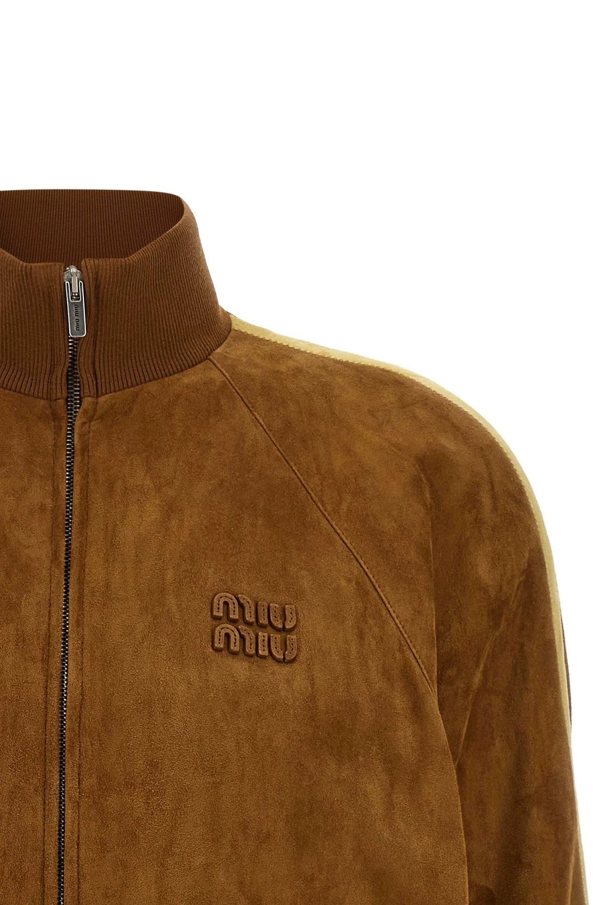 Miu Miu Women's Leather Jacket in Brown