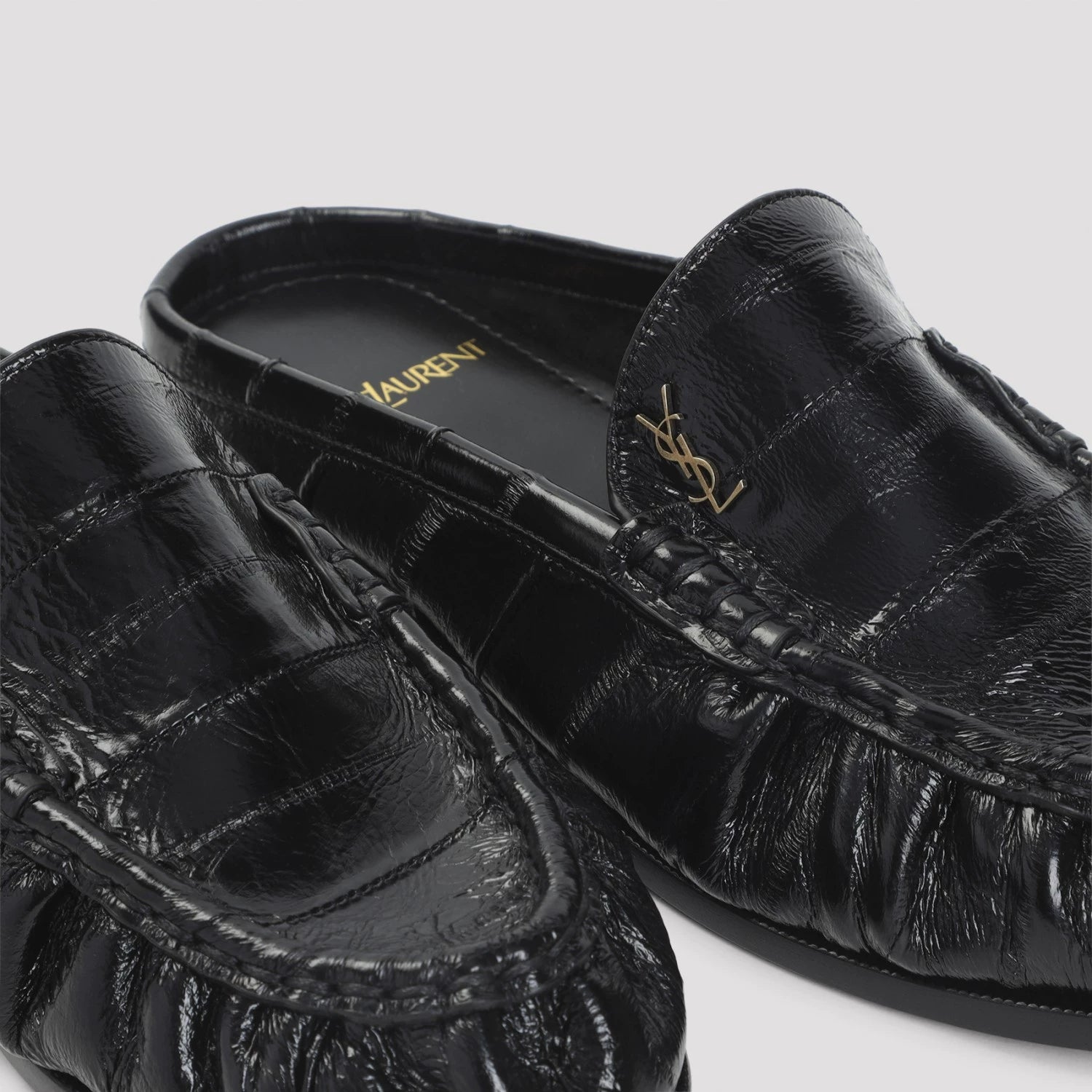 Saint Laurent Women's YSL Le Loafer 15 Shoes in Black