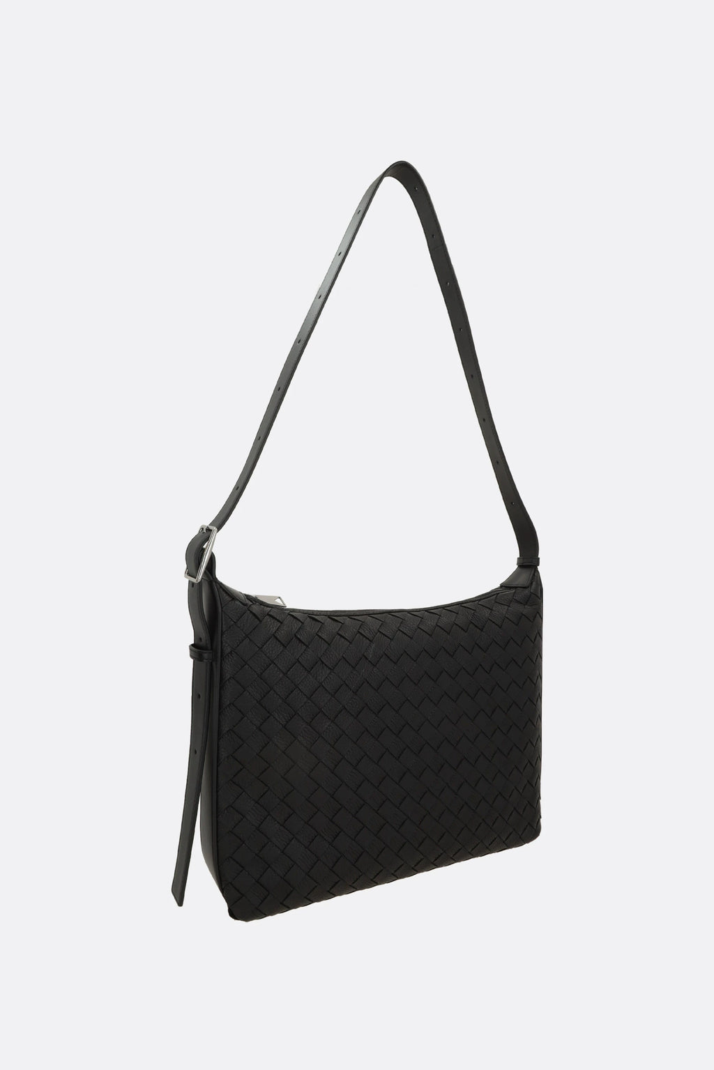 Bottega Veneta Men's Traveler Small Crossbody Bag in Black