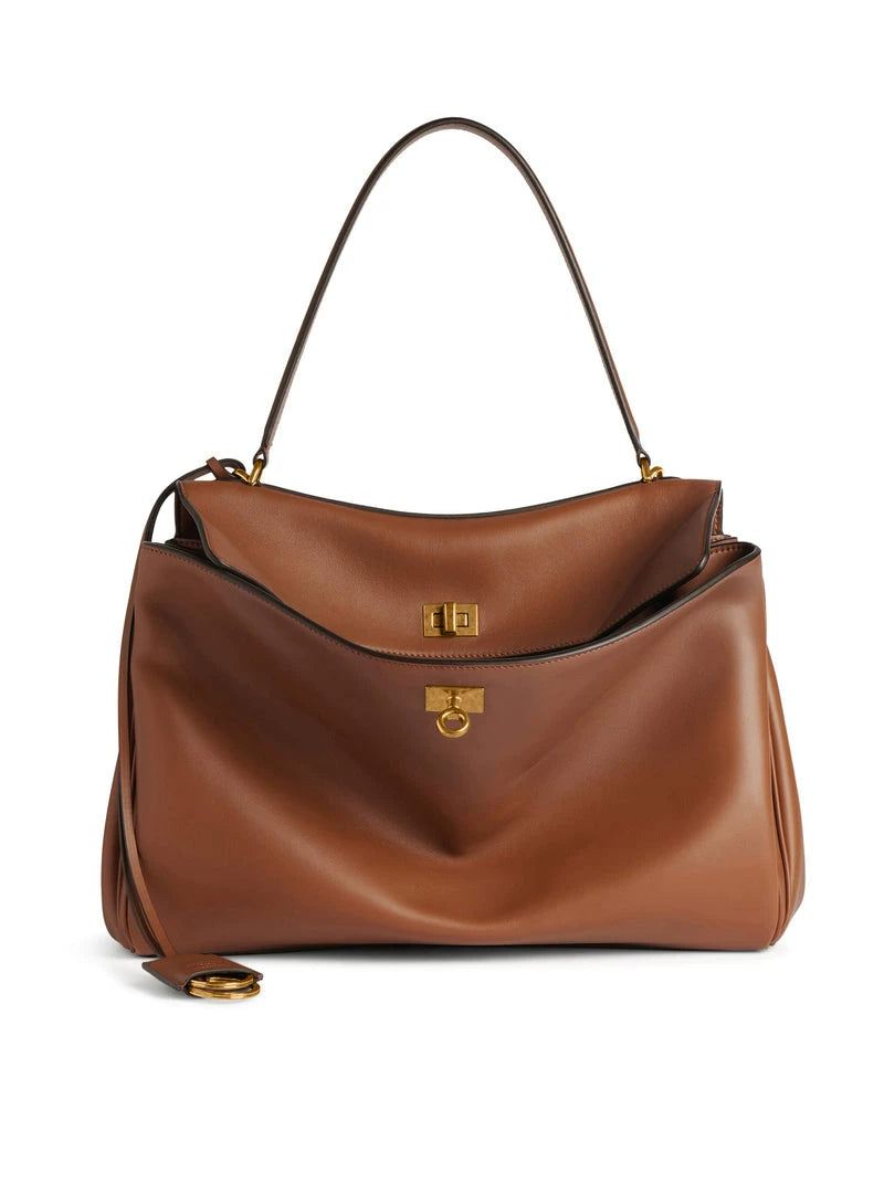 Balenciaga Women's Rodeo Medium Shoulder Bag in Brown