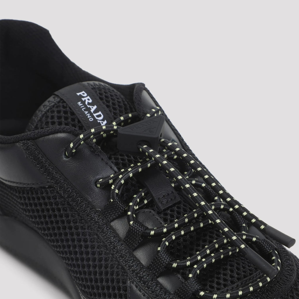 Prada Men's Allacciate Sneakers in Black