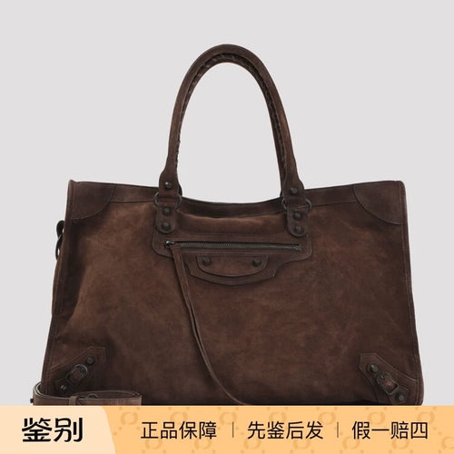 Balenciaga Men's Le City Large Handbag in Brown