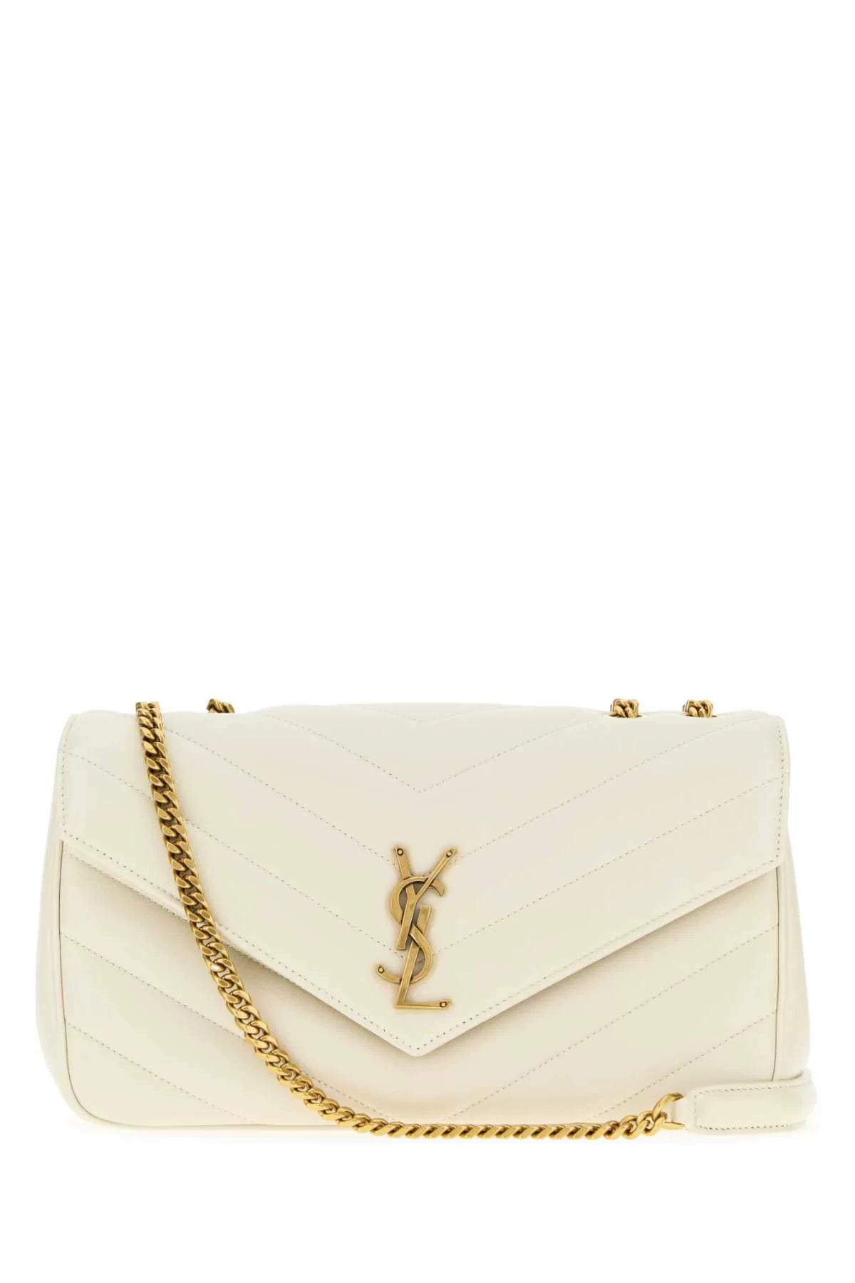 Saint Laurent YSL Loulou Medium Bag in White