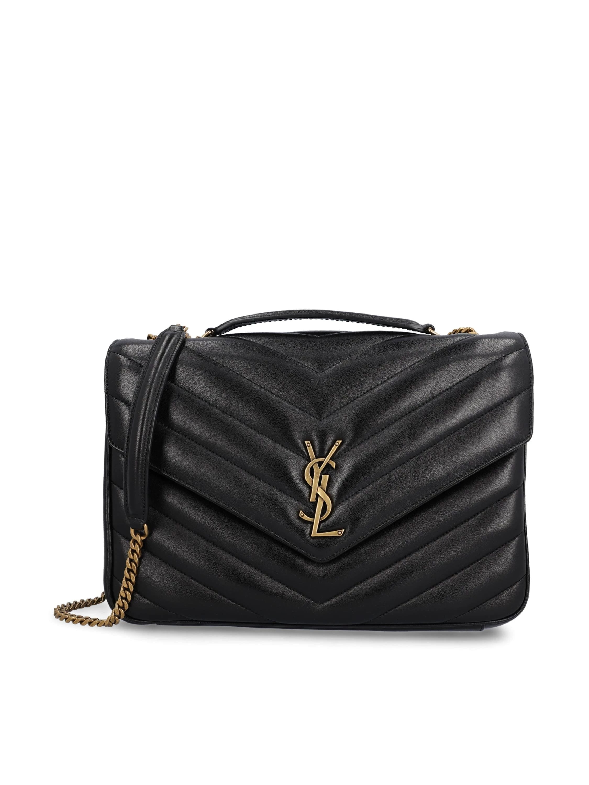 Saint Laurent Women's Saint Laurent YSL Loulou Large Bag in Black