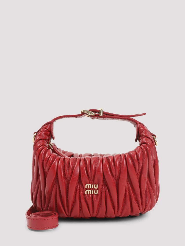 Miu Miu Women's Matelasse Mini Bag in Red