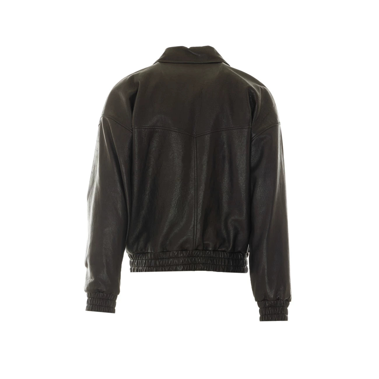 Saint Laurent Men's YSL Leather Jacket in Black