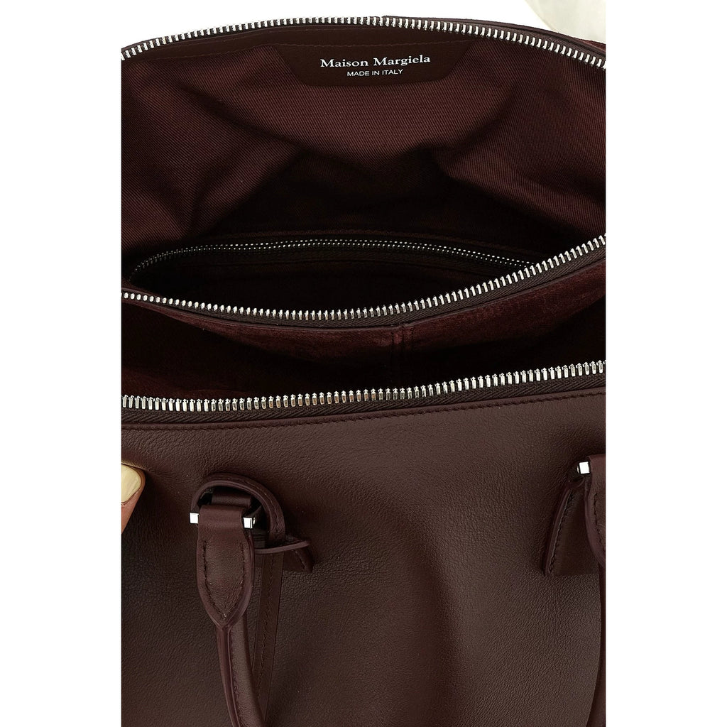 Maison Margiela Women's Ac Medium Shoulder Bag in Burgundy