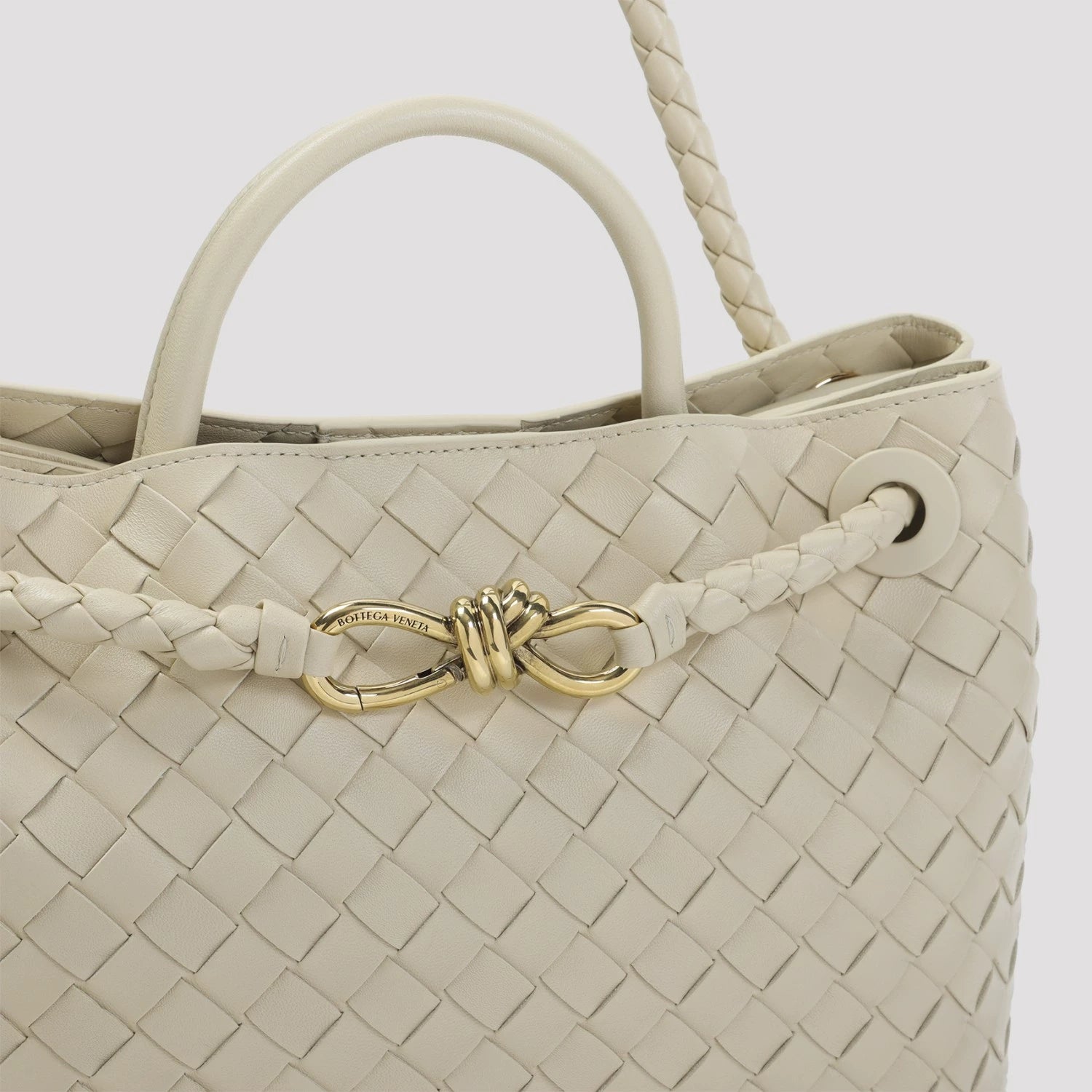 Bottega Veneta Women's Andiamo Medium Shoulder Bag in White