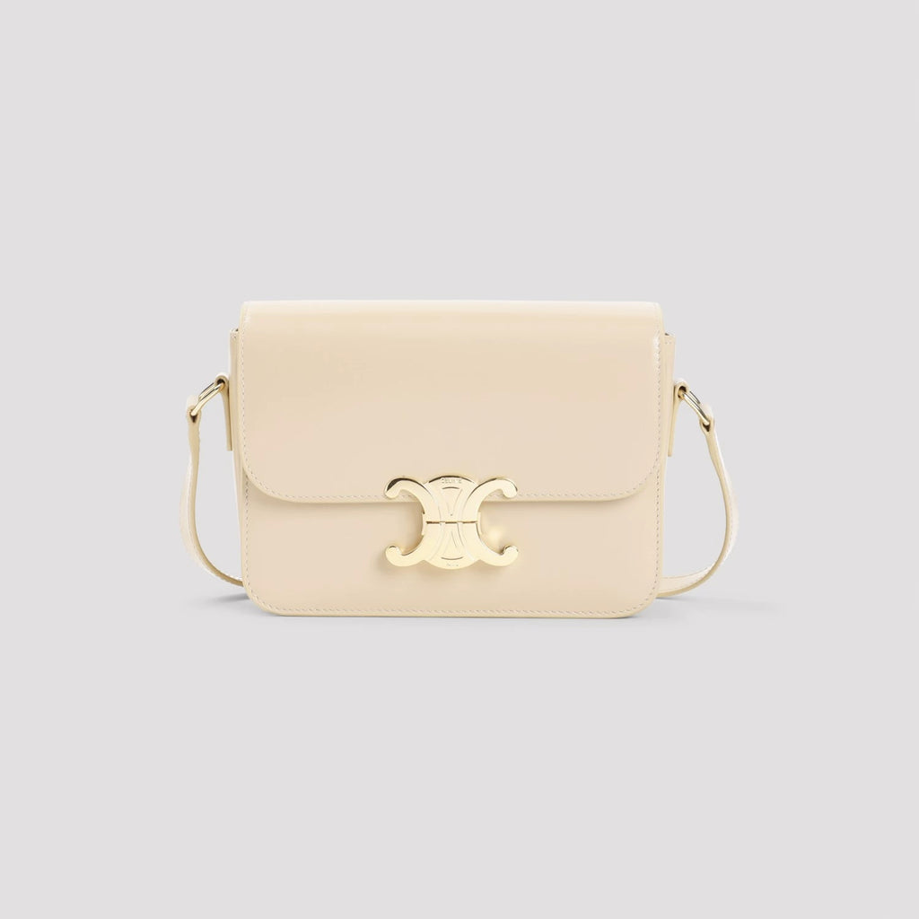 Celine Women's Teen Triomphe Small Shoulder Bag in Beige