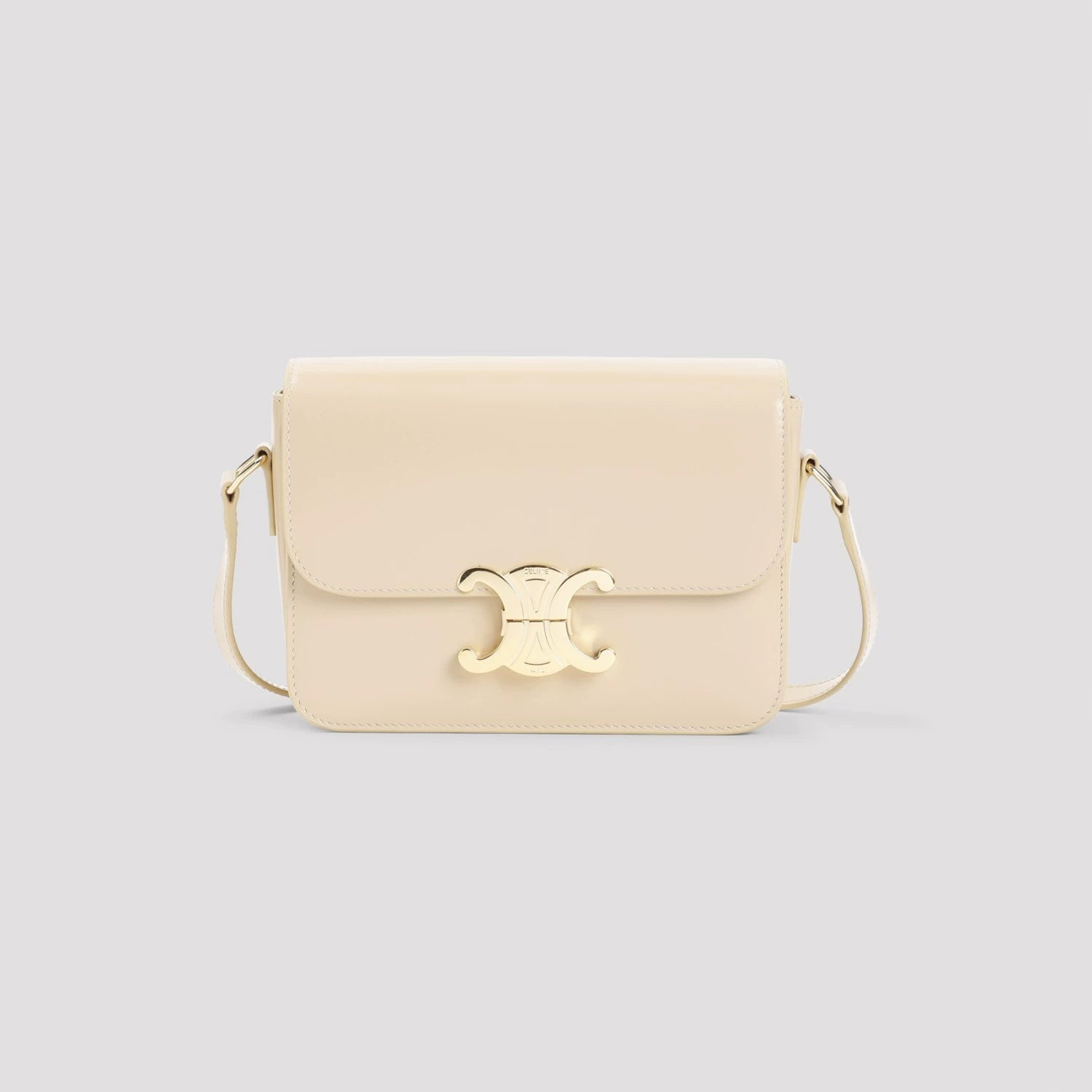Celine Women's Teen Triomphe Small Shoulder Bag in Beige
