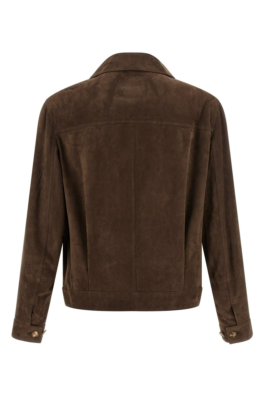 Brunello Cucinelli Men's Leather Jacket in Brown