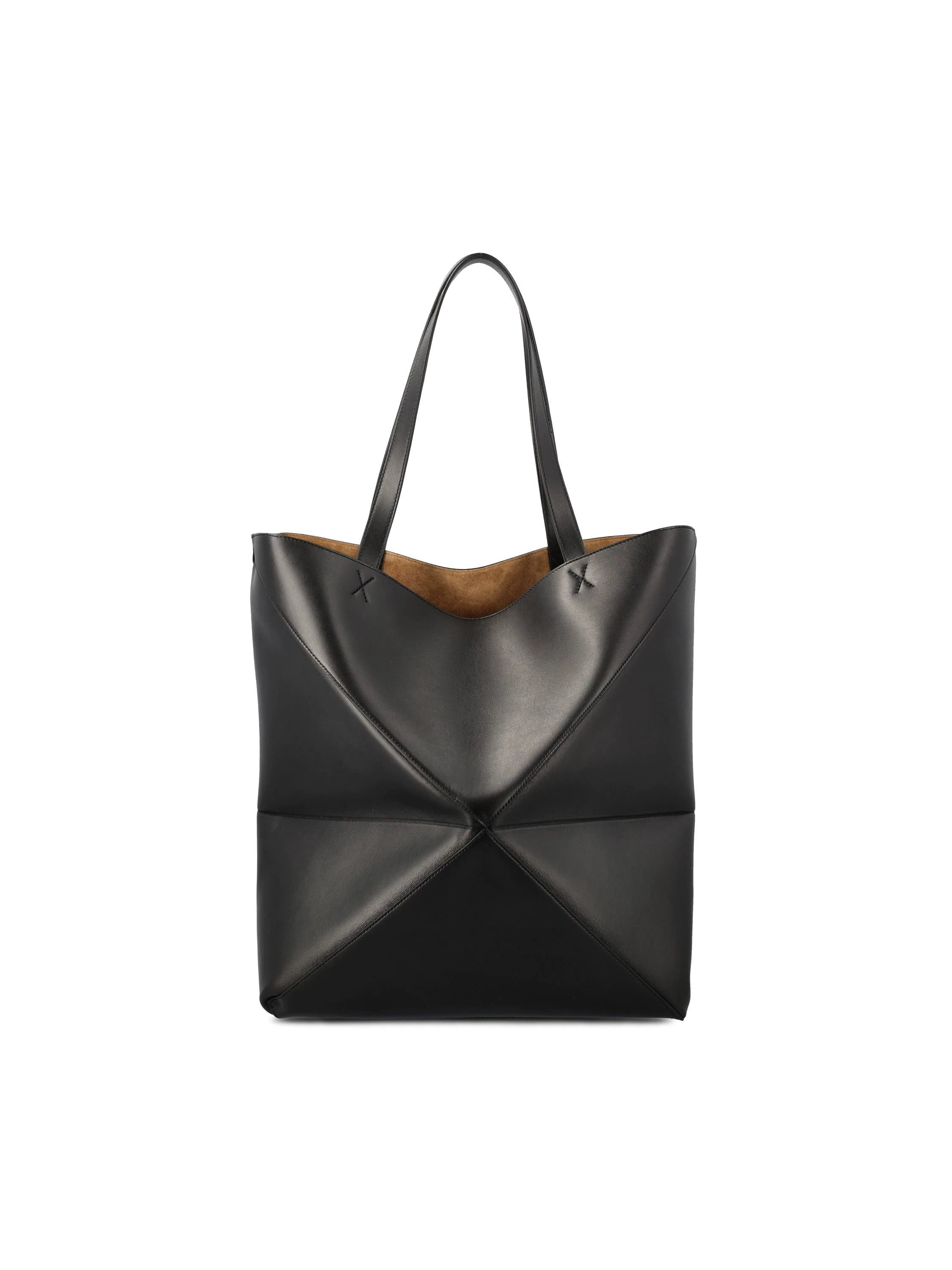 Loewe Men's Puzzle Fold Large Bag in Black