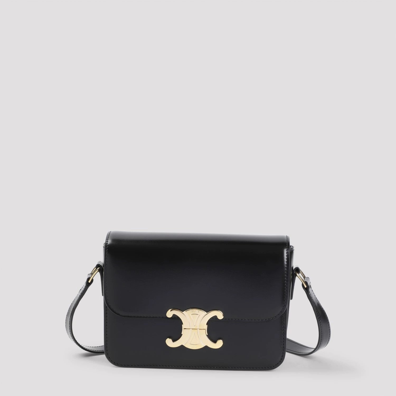 Celine Women's Teen Triomphe Small Shoulder Bag in Black